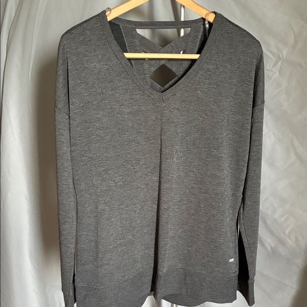 Marika Gray V-Neck Sweatshirt